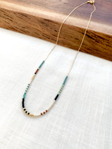 Desert Turquoise Seed Bead Necklace