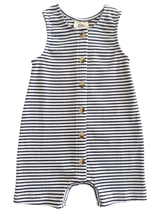 Black Stripe / Organic Ribbed Bay Shortie (Baby - Kids)