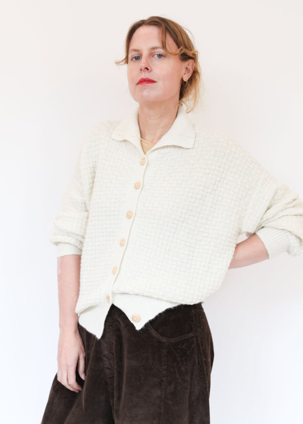 Lattice Cardigan - Natural