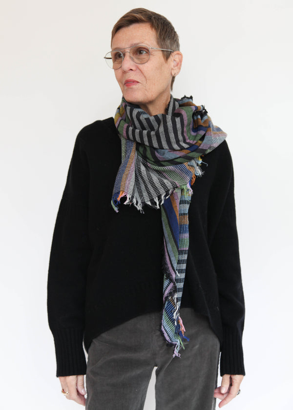 Cowboy Scarf- Olema in Night Meadow