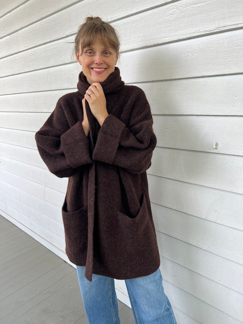 Double Face Coat - Merlot