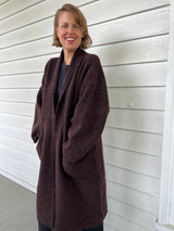 Double Face Long Coat - Merlot OS