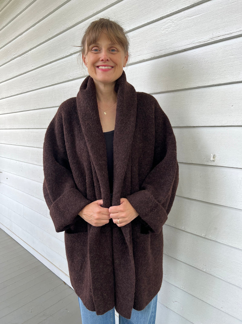 Double Face Coat - Merlot