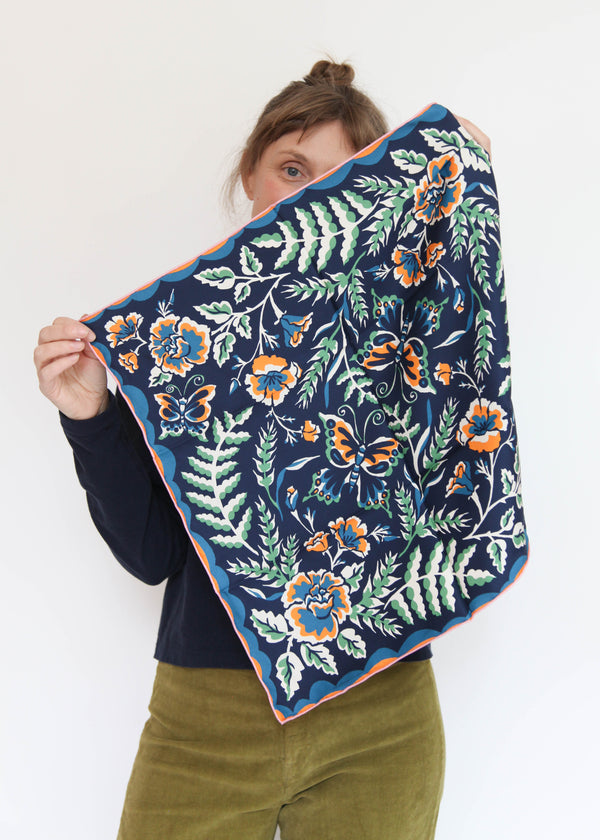 Silk Twofer Scarf Wildwood - Licorice