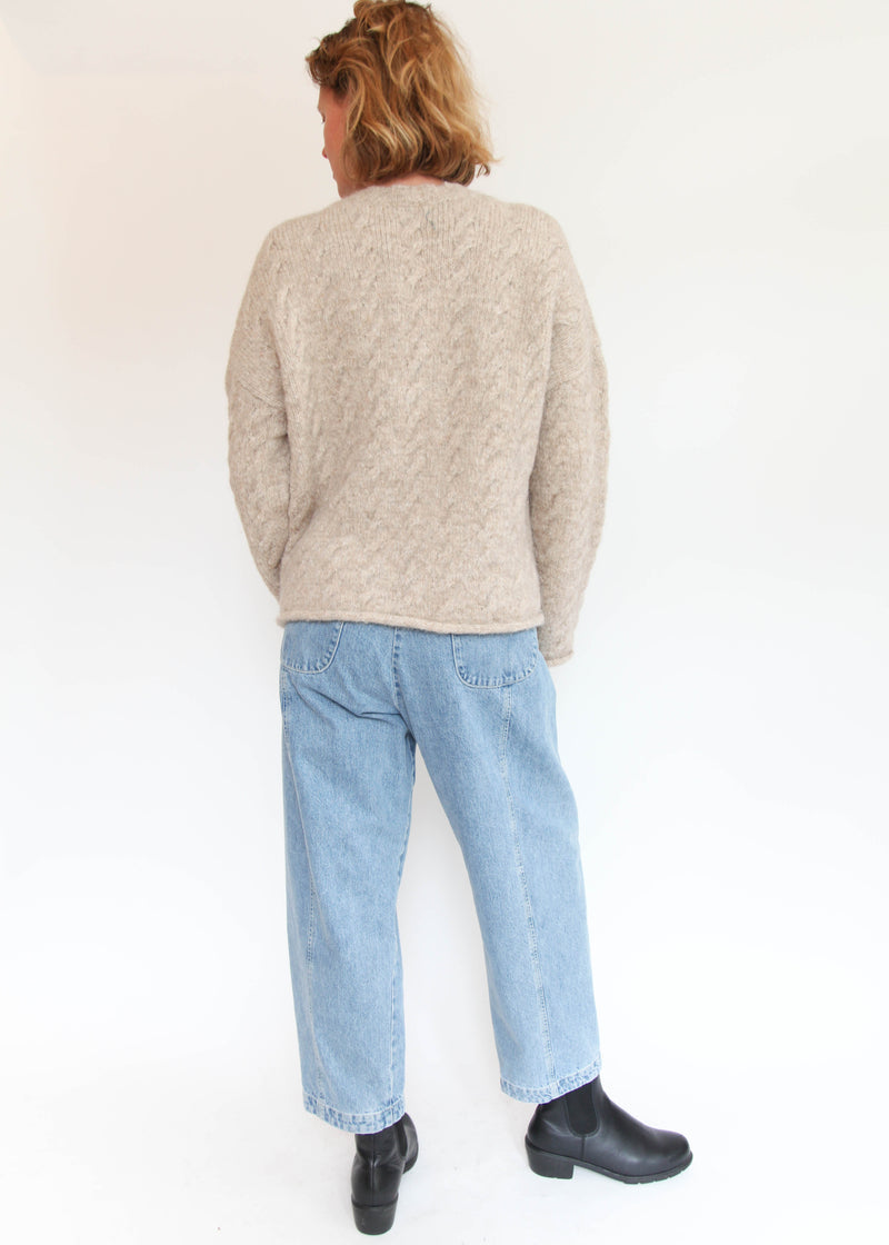Cable Crewneck - Husk
