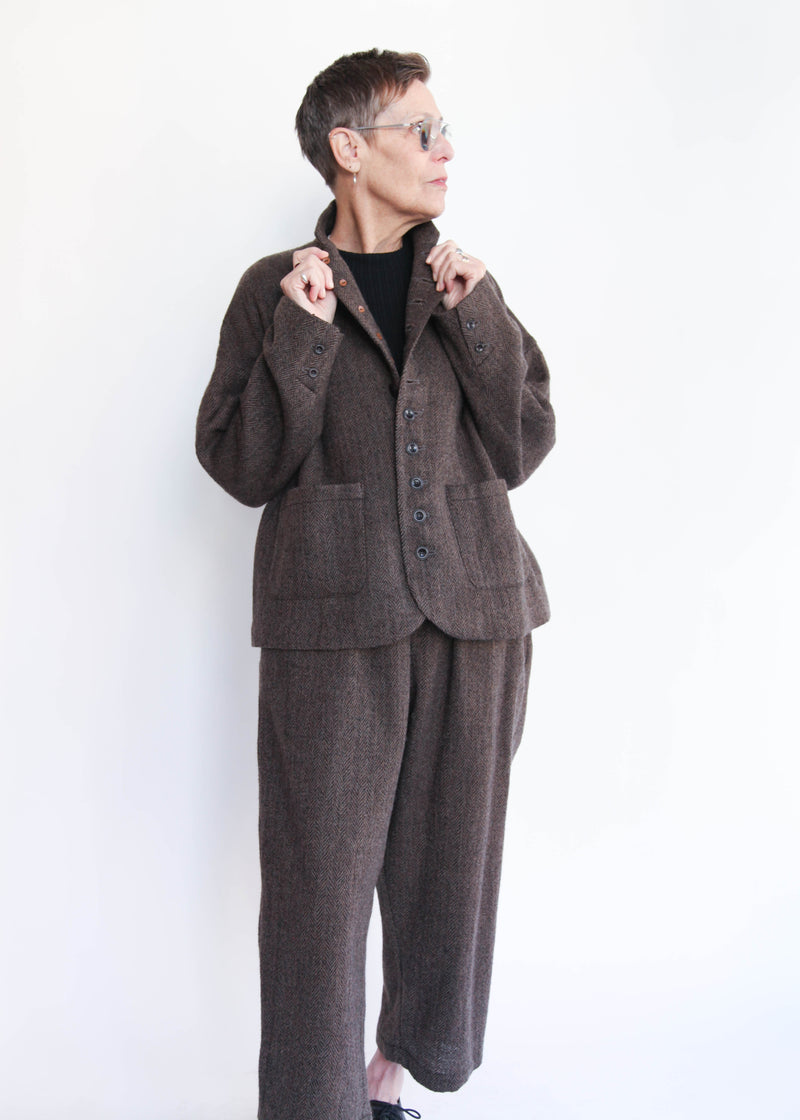 Herringbone Jacket - Brown