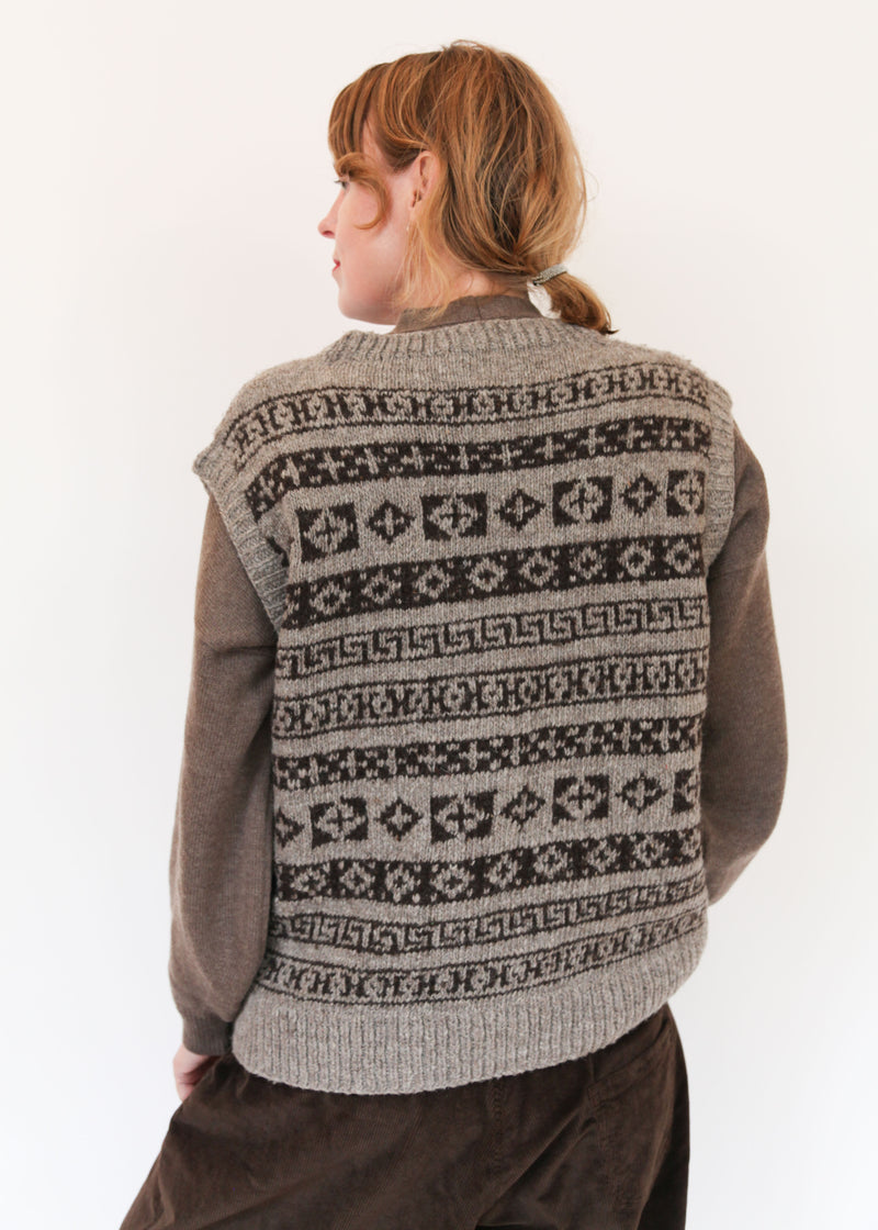 Fair Isle Vest - Natural