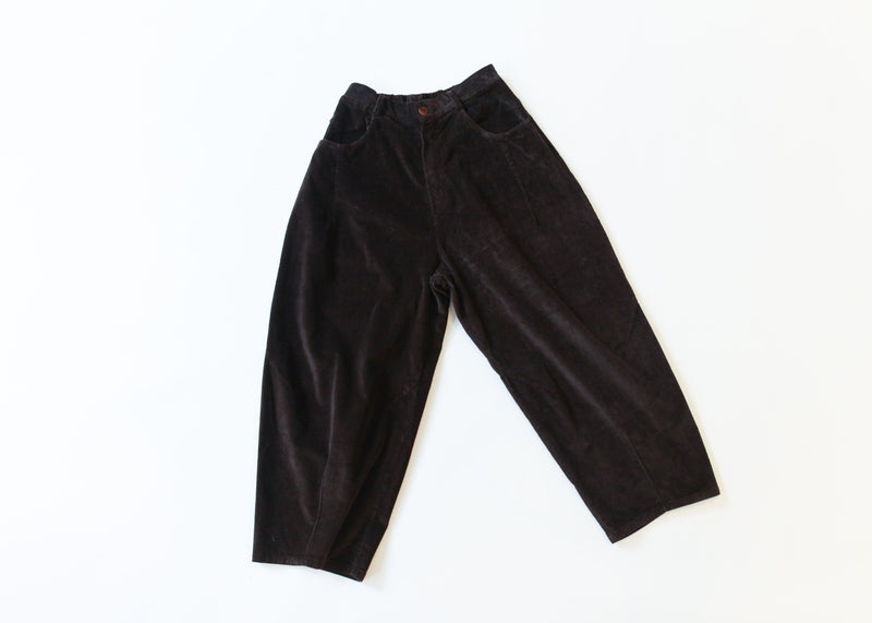 Corduroy Baggy Pants -Brown