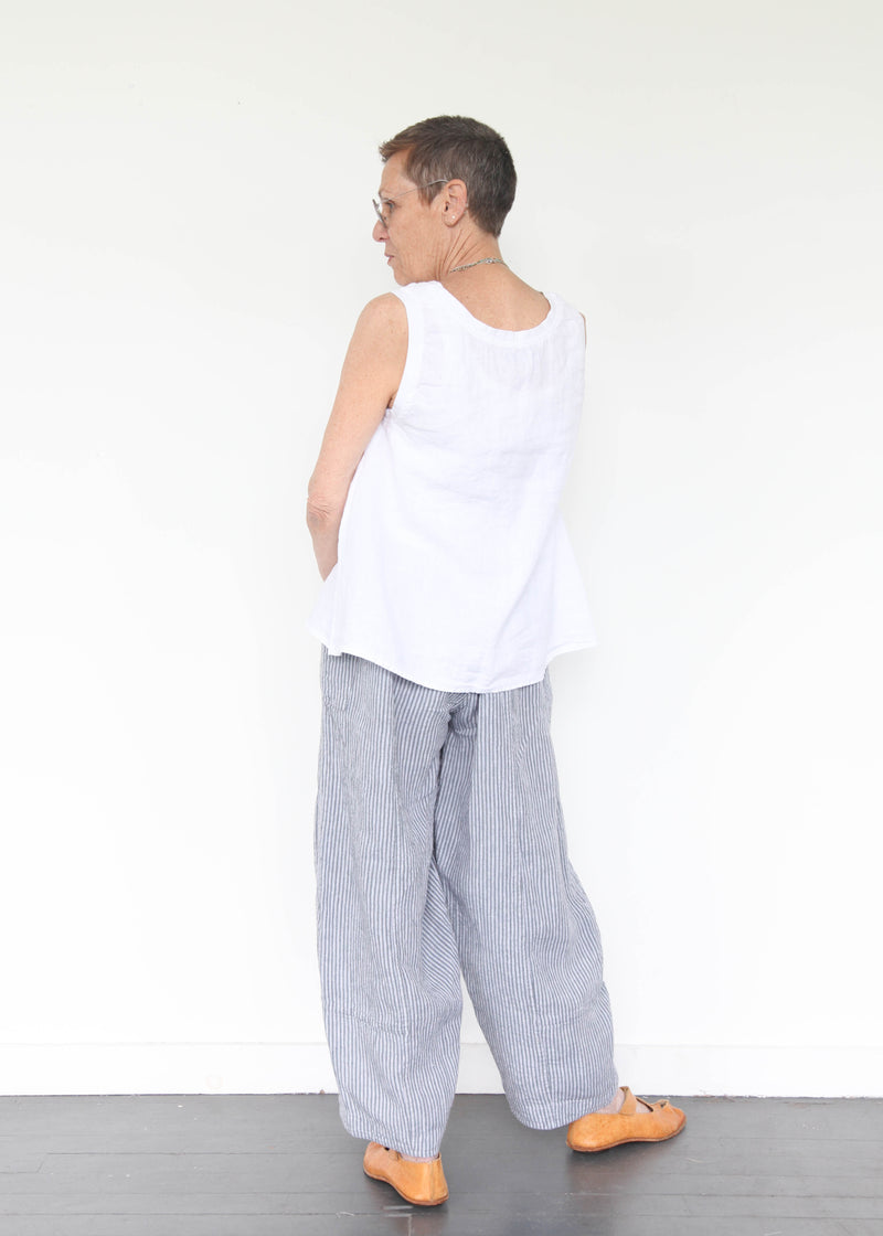 Seamly Pant - Steel Blue Seersucker