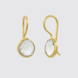 Small Faceted Organic Stone Drops Dangle Earrings