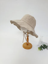 Linen Wide Brim Spring/Summer Bonnet