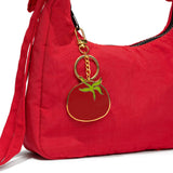 Tomato Enamel Bag Charm & Keychain