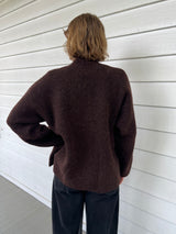 Double Face Cardigan - Merlot