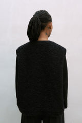 Wool & Mohair Waistcoat - Black
