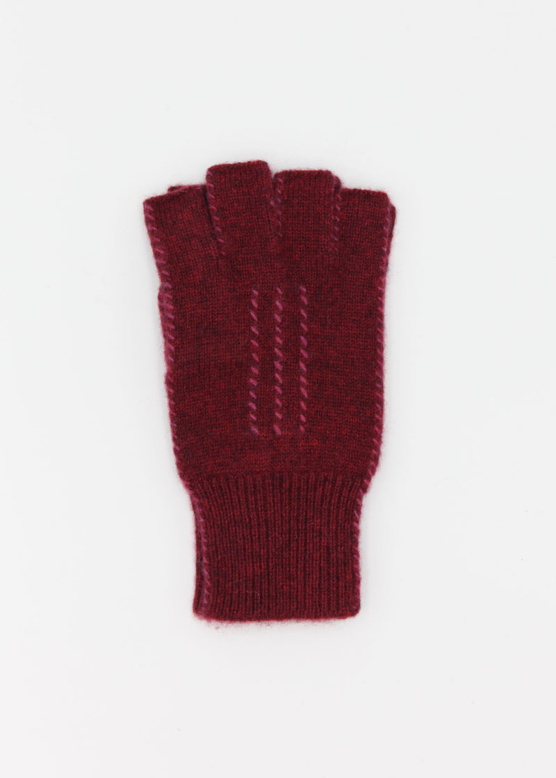 Cashmere Fingerless Stitch Gloves