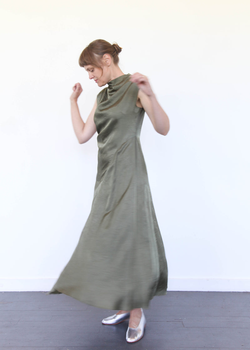 Twisted Dress - Hunter Green