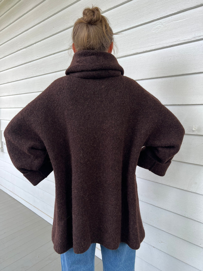 Double Face Coat - Merlot