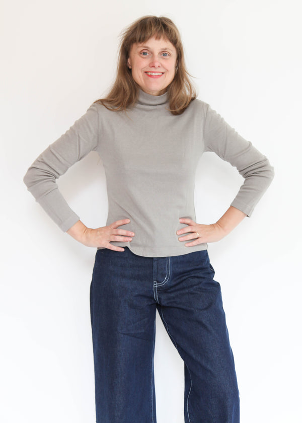 Long Sleeve Mock Shell
