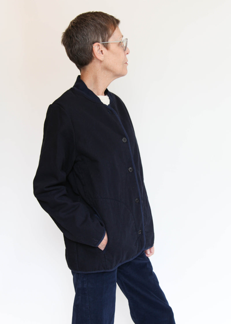 Diamond Car Coat - Midnight