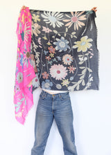 Bed Of Flowers Square Scarf - Pink GW2491