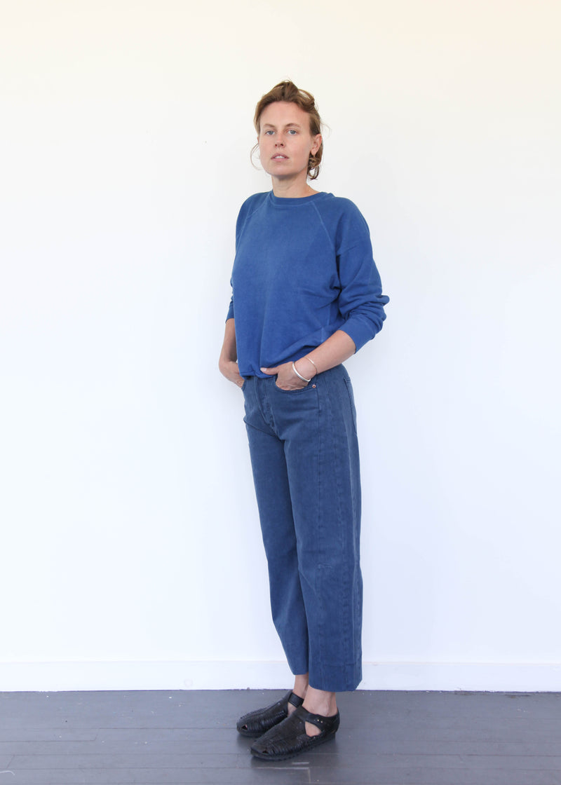 French Terry Sweatshirt - Indigo Blue