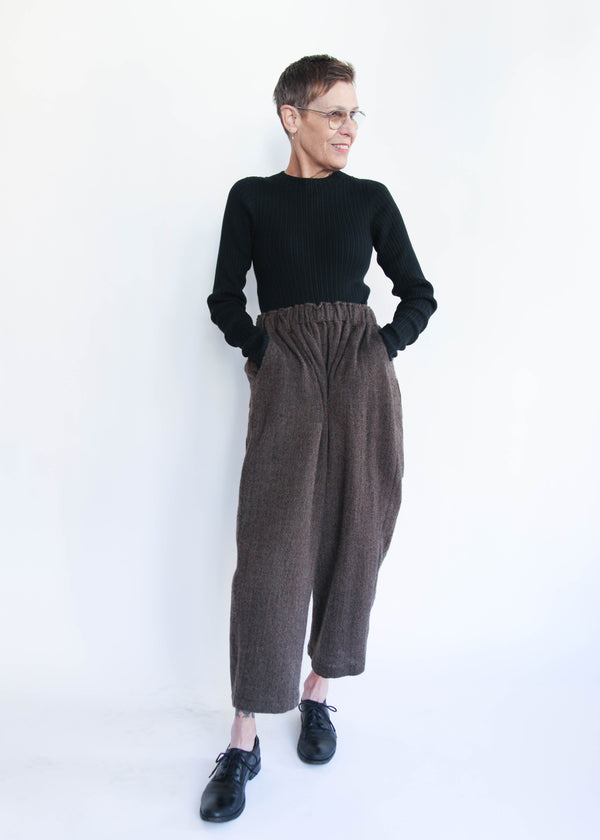 Herringbone Pants - Brown