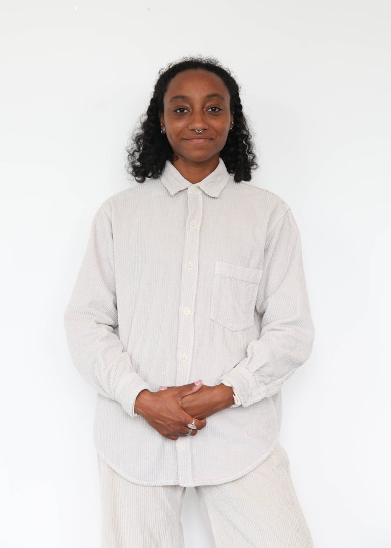 Joss Wide Wale Corduroy Shirt - Sand