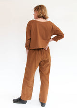 Pleated Pant - Pinecone