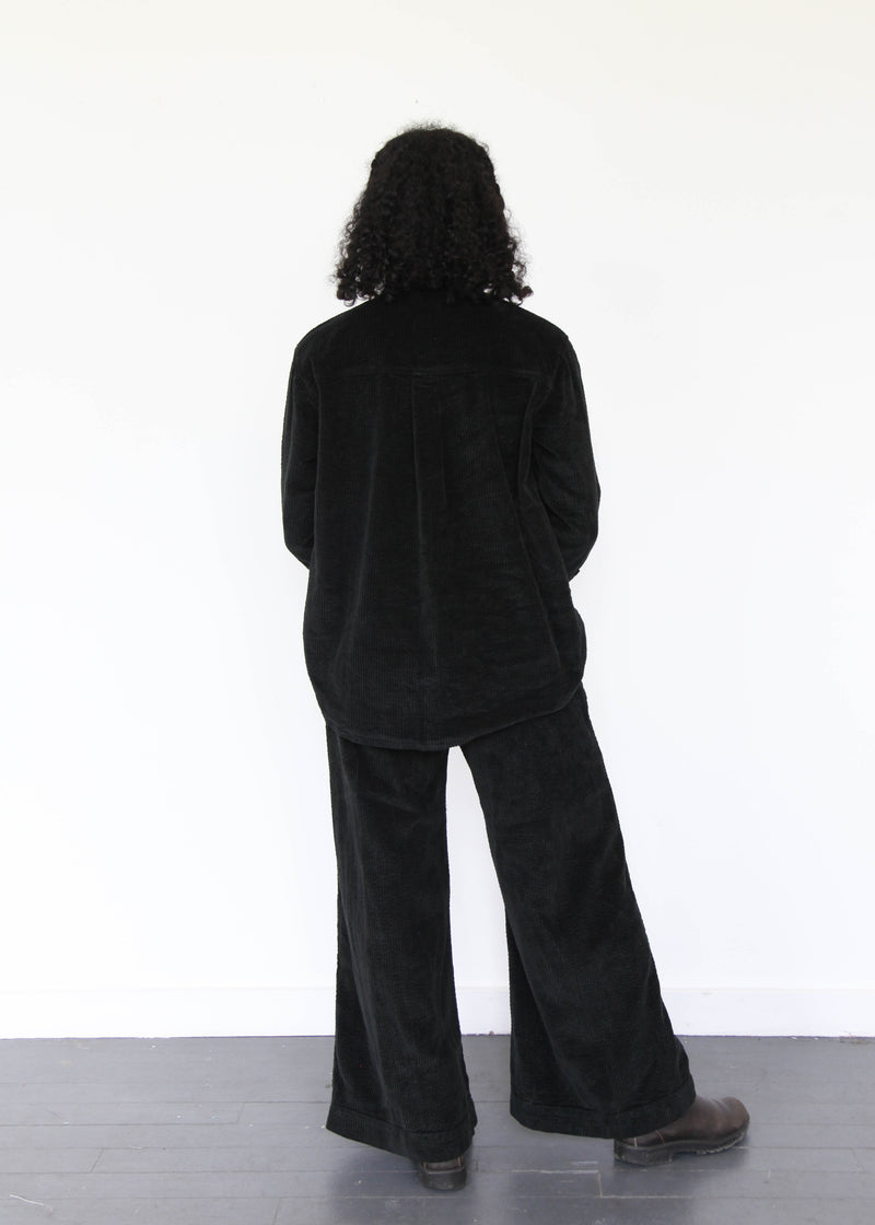 Joss Wide Wale Corduroy Shirt - Black