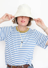Women's cotton bucket hat, cotton wide brim hat