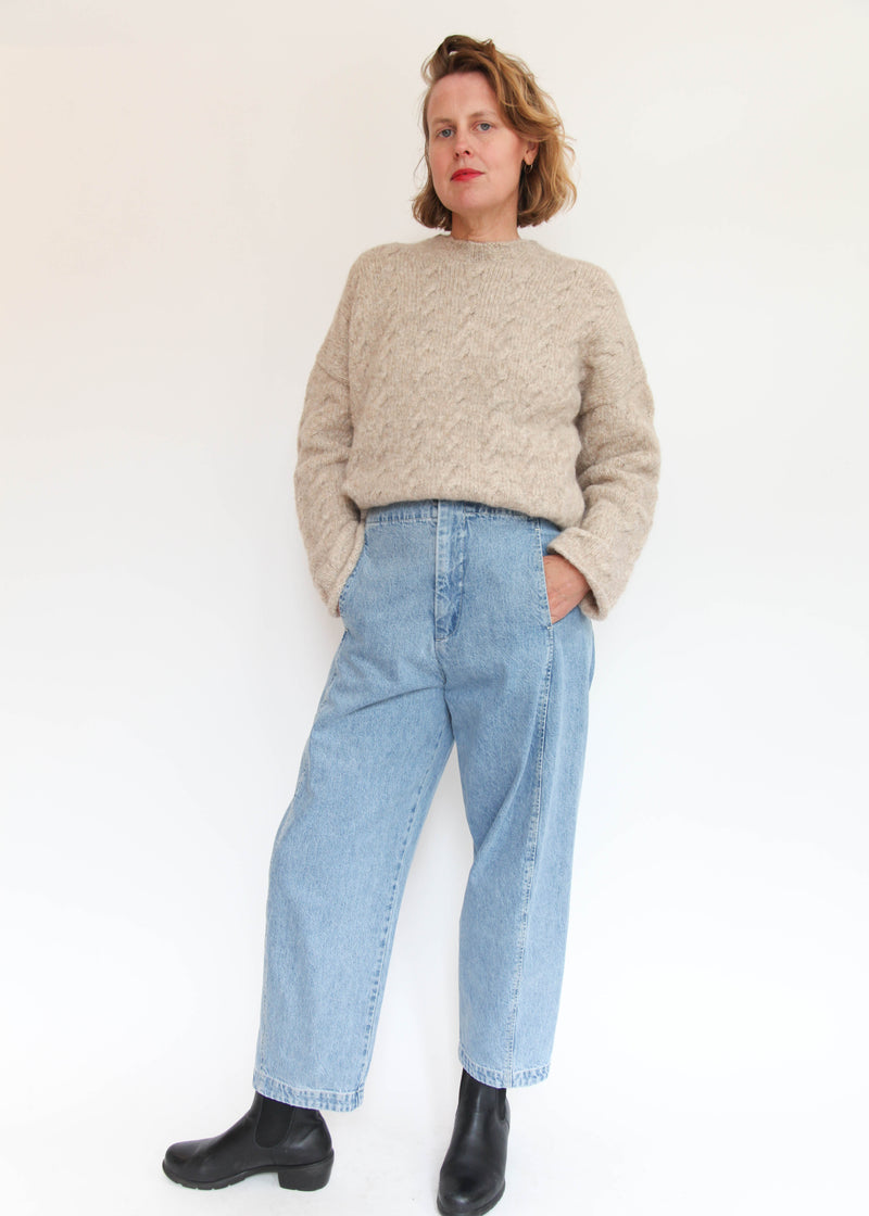 Cable Crewneck - Husk