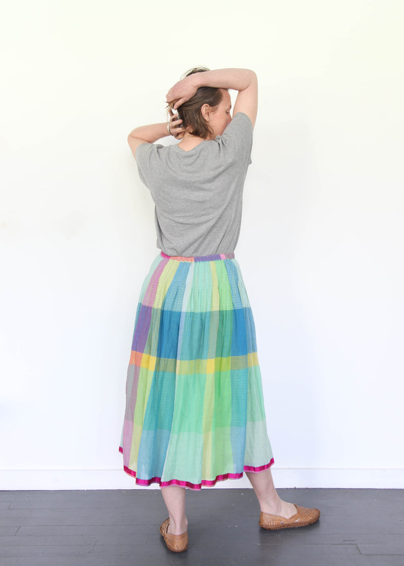 Plaid Cotton Skirt- Jodhpur-115