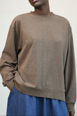 Madison Organic Cotton Felpe Sweatshirt in Brown Marl