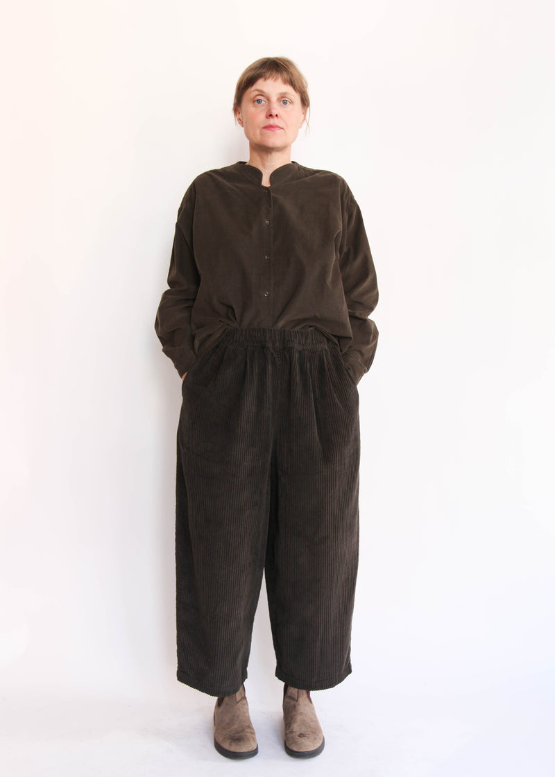 Wide Corduroy Pants - Forest