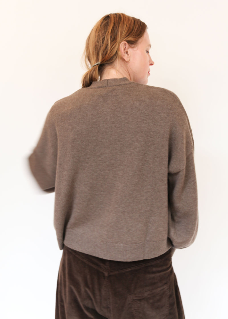 Merino Wool Cardigan - Taupe