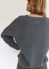Aura V-Neck Sweater - Grey