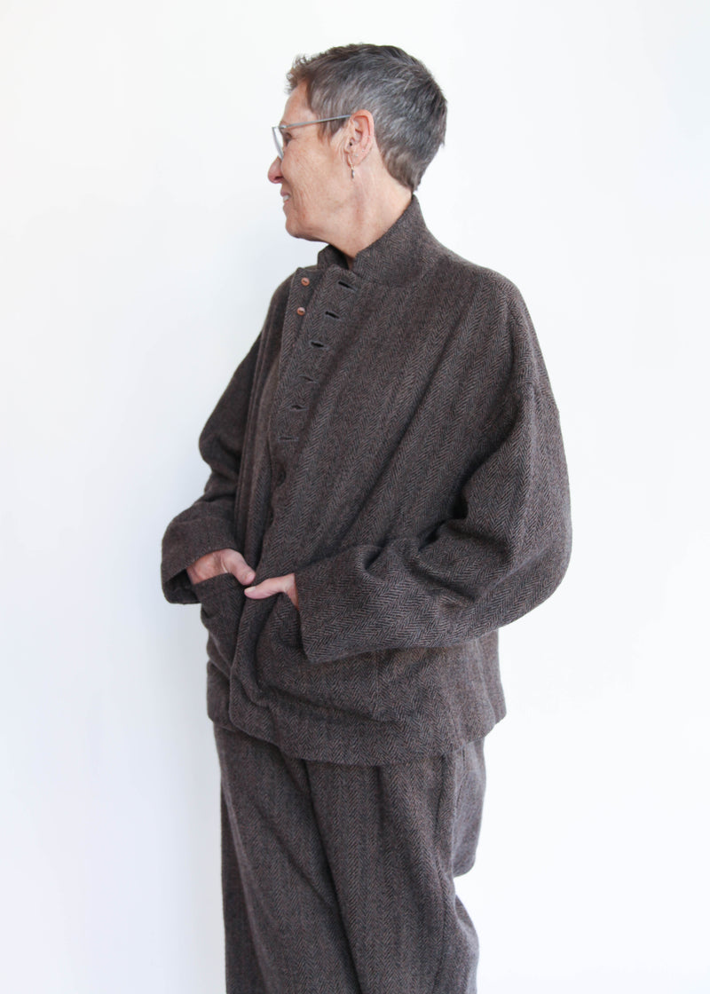 Herringbone Jacket - Brown