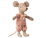 Little Sister Mouse in Matchbox - Pink Gingham
