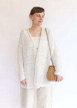 Net Cardigan - Bone OS