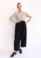 Wide Corduroy Pants - Dark Navy