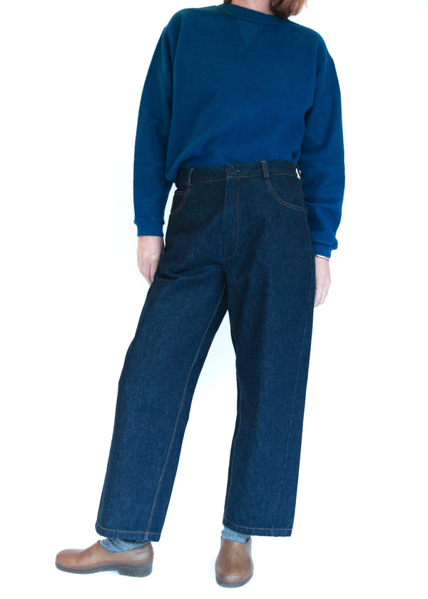 Denim Straight Pants - Indigo