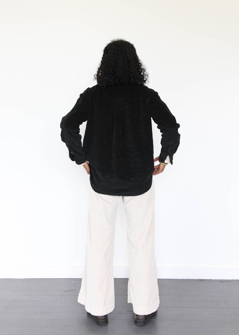 Joss Wide Wale Corduroy Shirt - Black