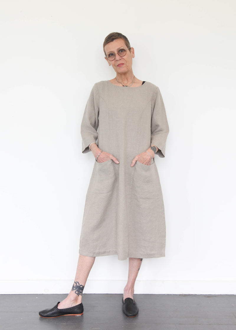 Slouch Pocket Dress - Natural