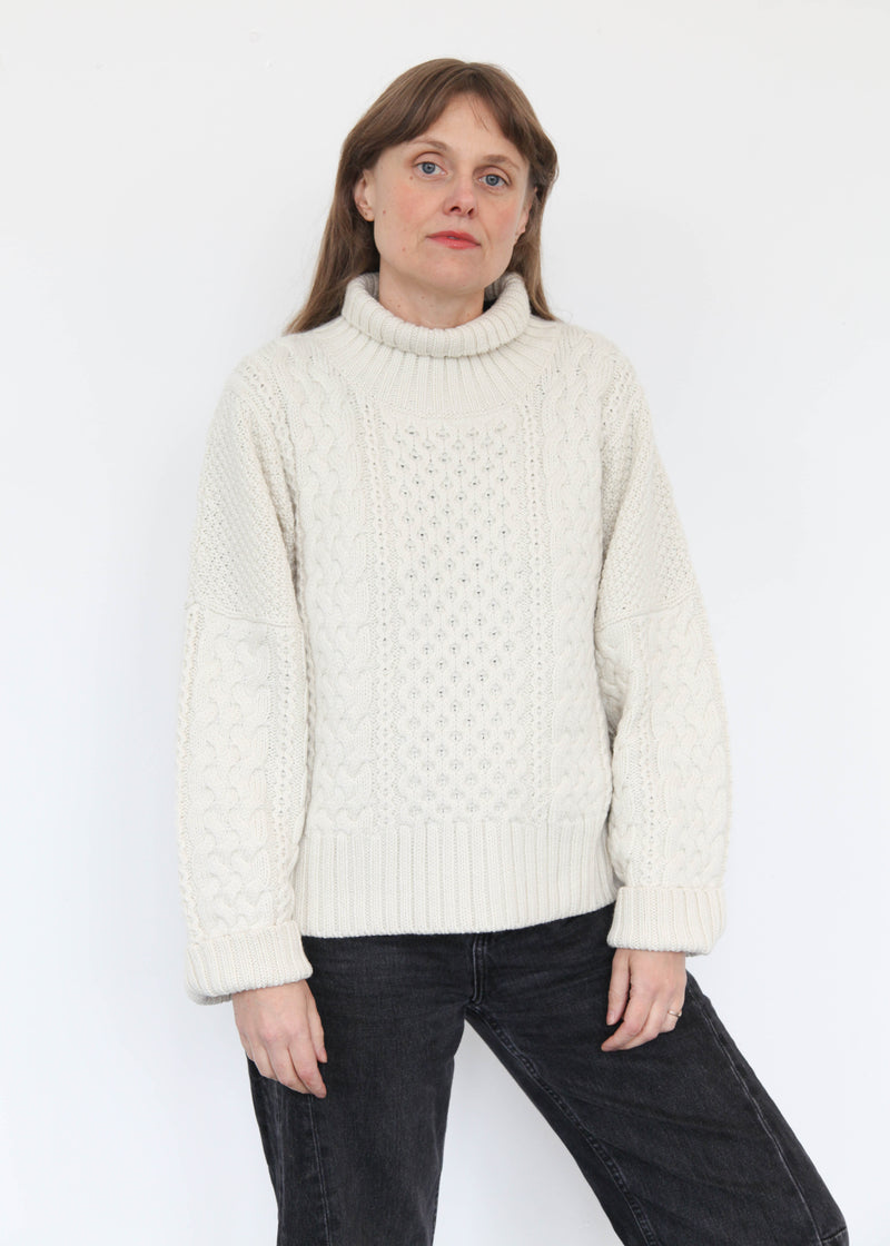 Fisherman Turtleneck - Cream