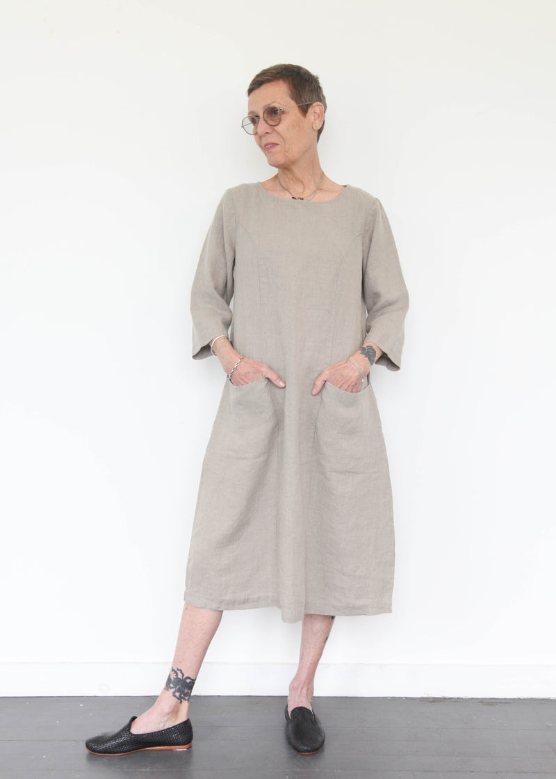 Slouch Pocket Dress - Natural