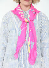 Bed Of Flowers Square Scarf - Pink GW2491