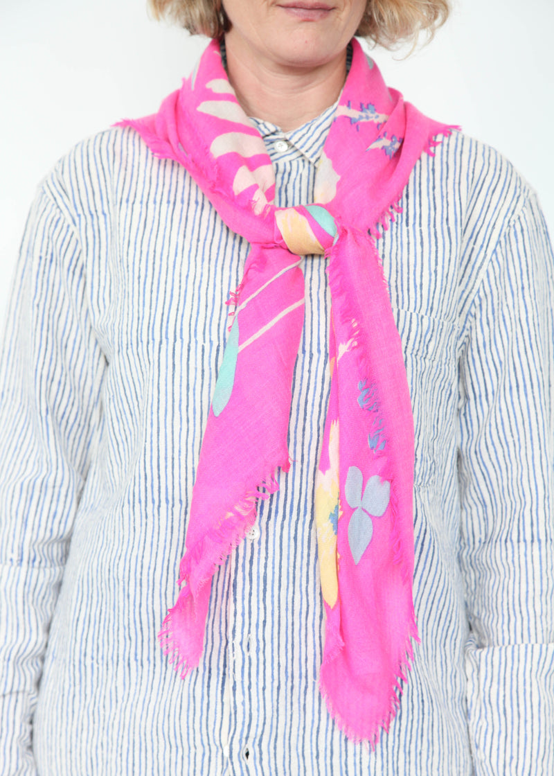 Bed Of Flowers Square Scarf - Pink GW2491