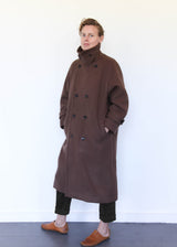 Double Trench Coat - Brown