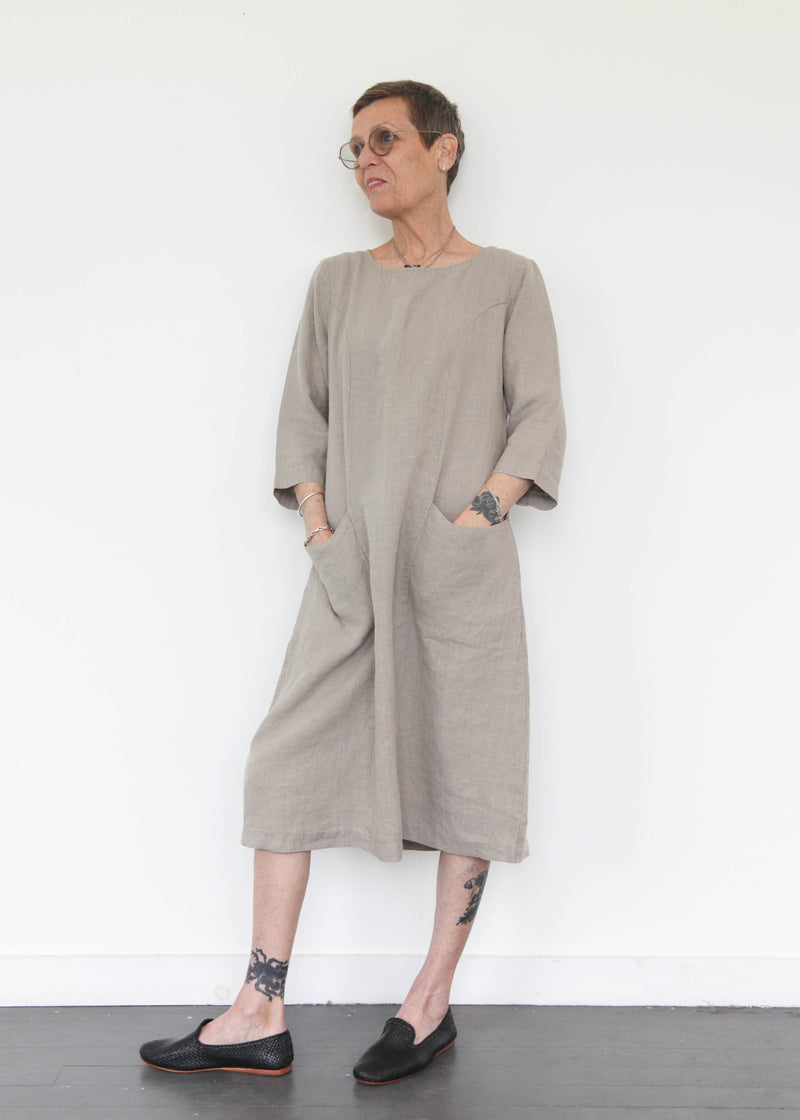 Slouch Pocket Dress - Natural