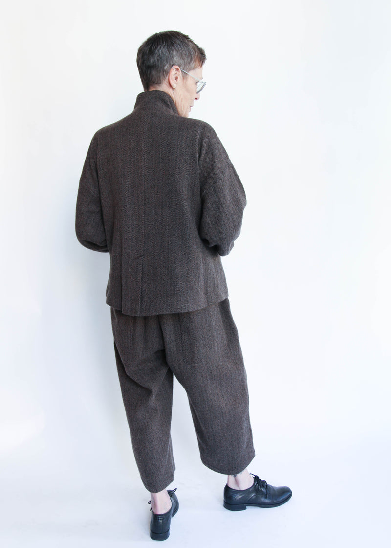 Herringbone Jacket - Brown